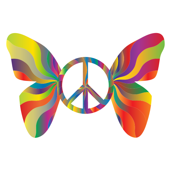 Groovy Peace Sign Butterfly 7