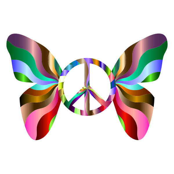 Groovy Peace Sign Butterfly 8
