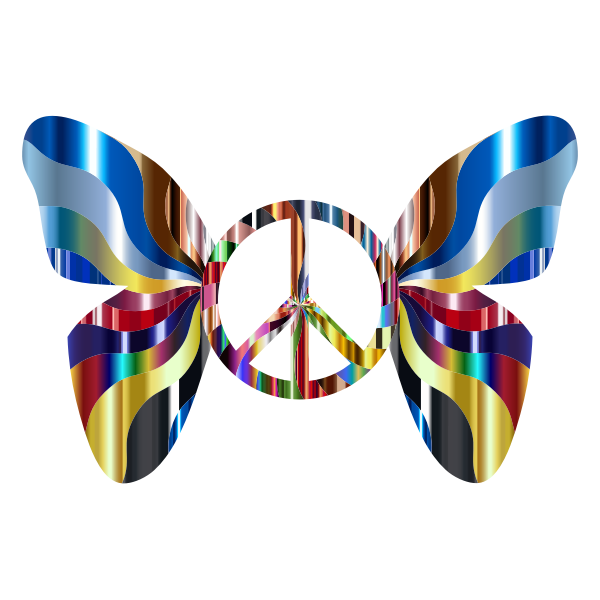 Groovy Peace Sign Butterfly 9