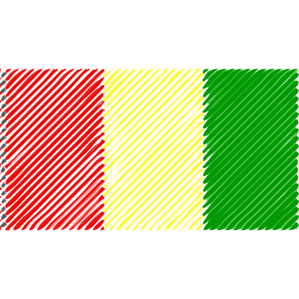 Guinea flag scribble effect