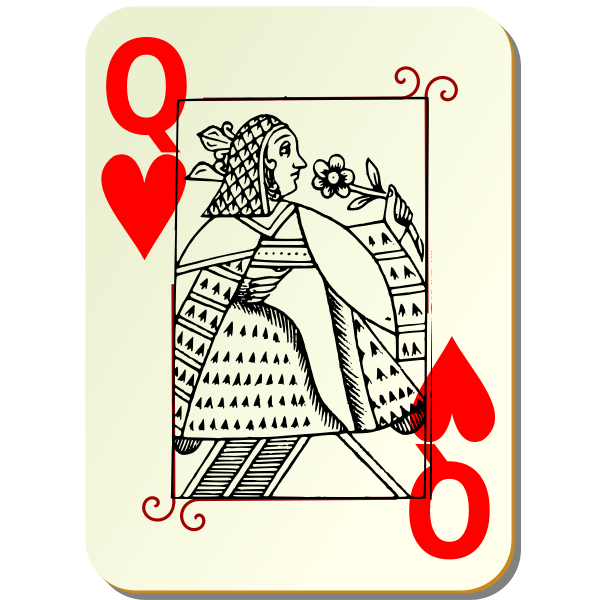 Queen of hearts card | Free SVG