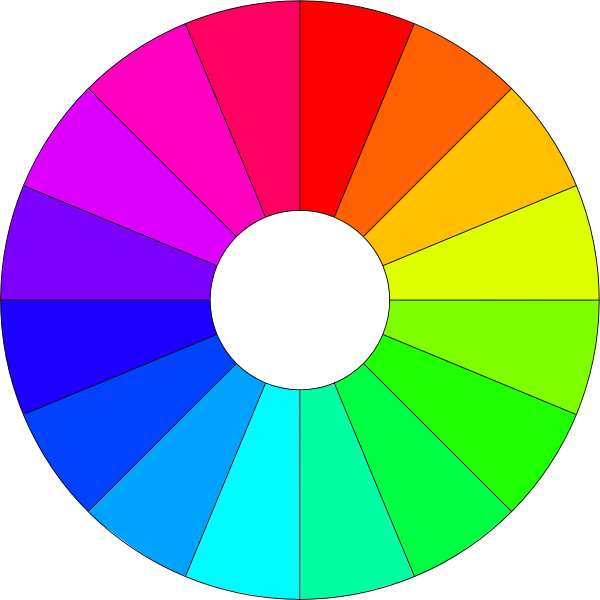 Color wheel with gradient