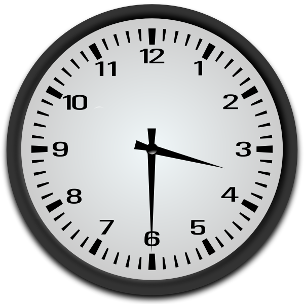 Clock Half Past 3 Free SVG