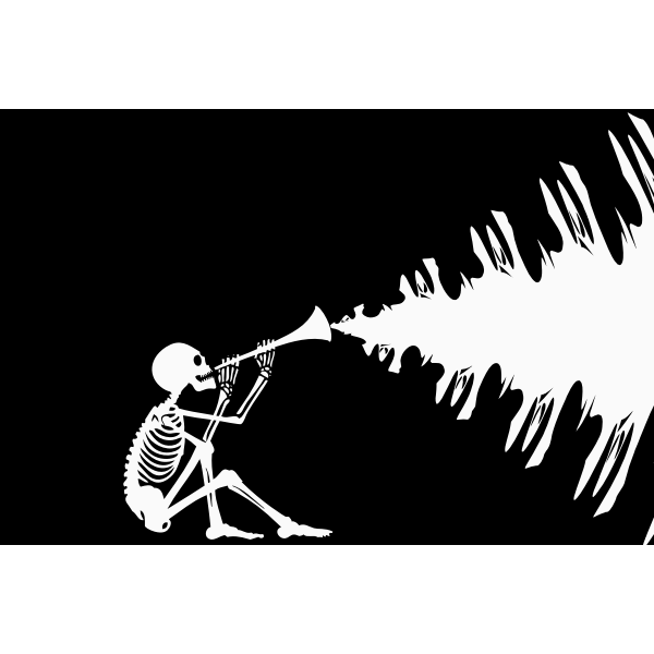 Skeleton with flute | Free SVG
