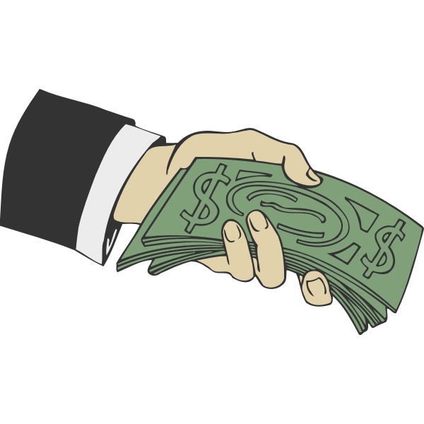Hand offering money