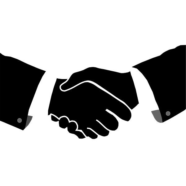 Handshake vector silhouette