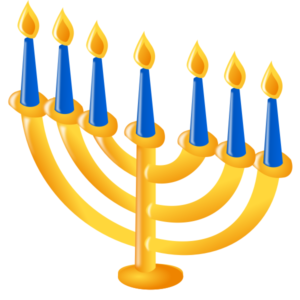 Hanukkah candlestick symbol