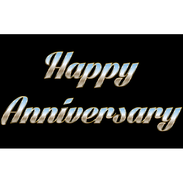 Download Happy Anniversary Typography Free Svg