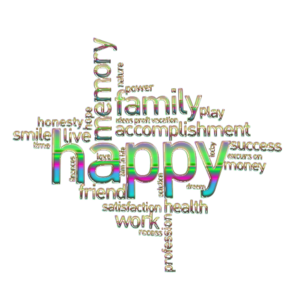 Happy Family Word Cloud Enhanced No Background