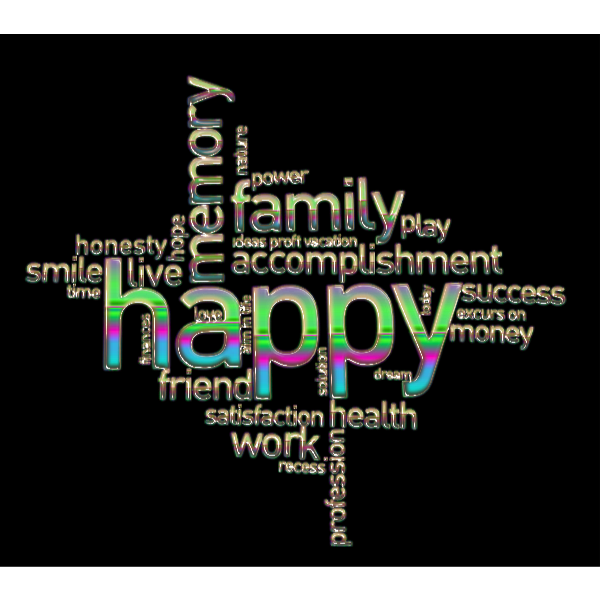 Happy Family Word Cloud Enhanced