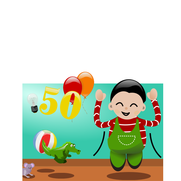 Happy to be 50 vector illustration