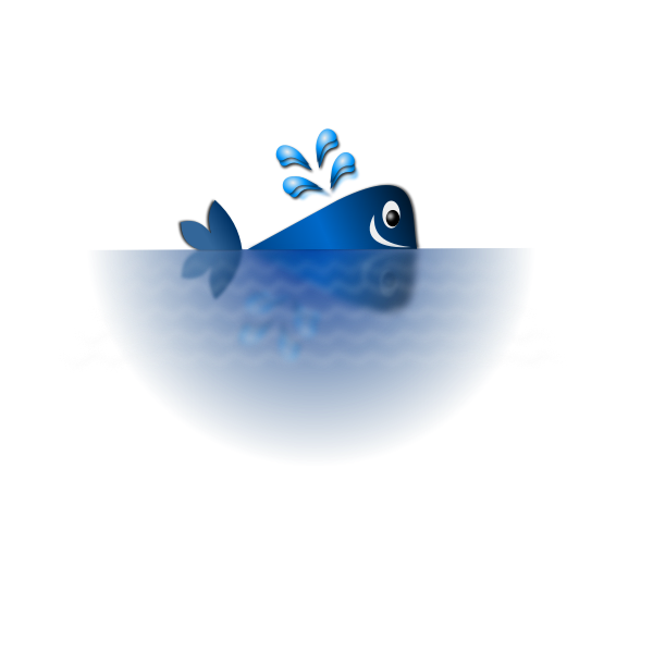 Happy blue whale vector illustration