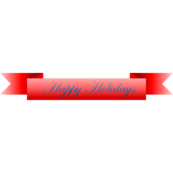 "Happy Holidays" vector ribbon