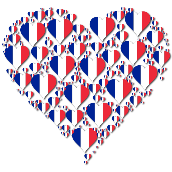 Heart France Fractal With Shadow