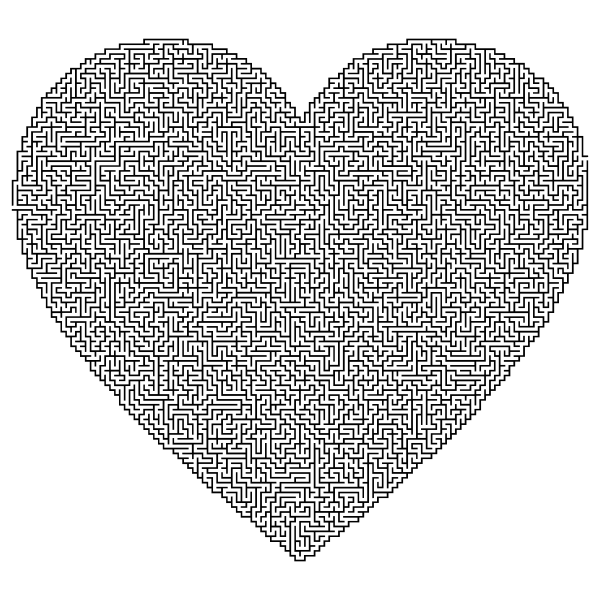 Heart Maze | Free SVG