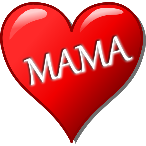 Mother's day heart vector