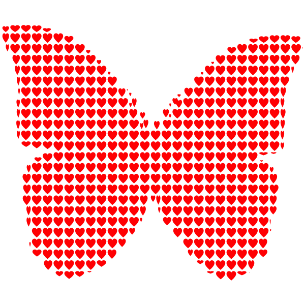Butterfly Hearts Free Svg