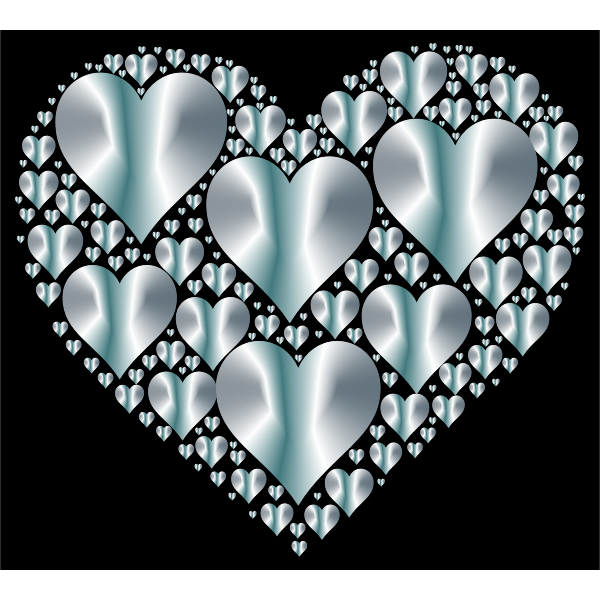 Silver hearts