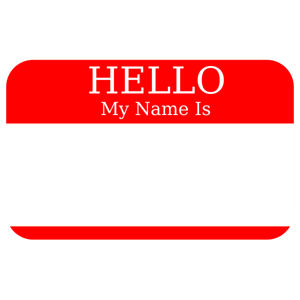 Hello My Name Is Free SVG