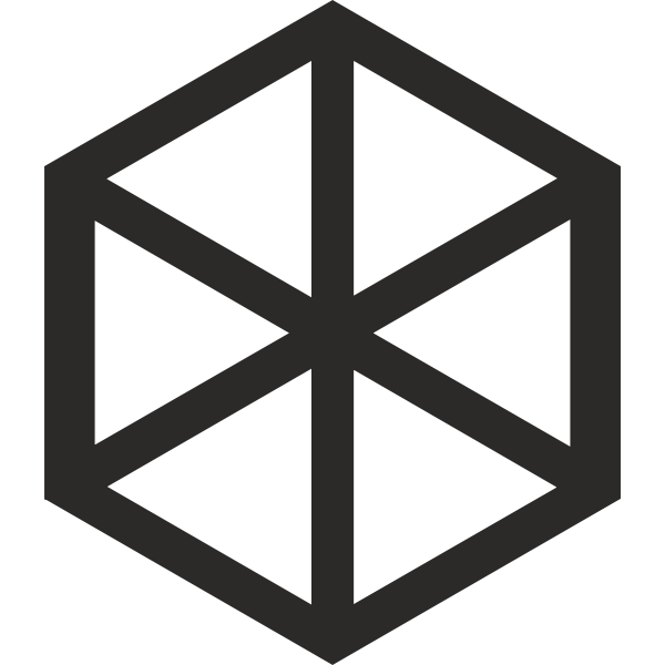 Hexahedron symbol vector image