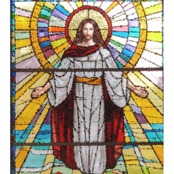 High Poly Jesus Stained Glass