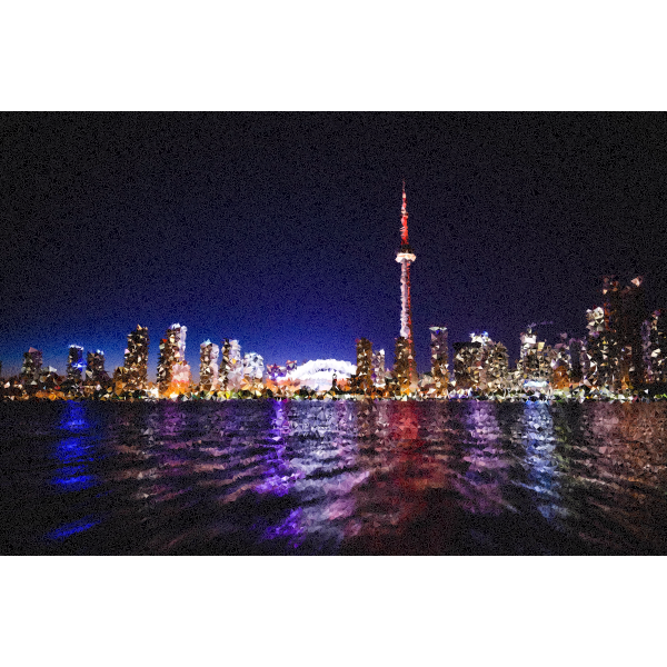 Download High Poly Toronto Skyline At Night | Free SVG