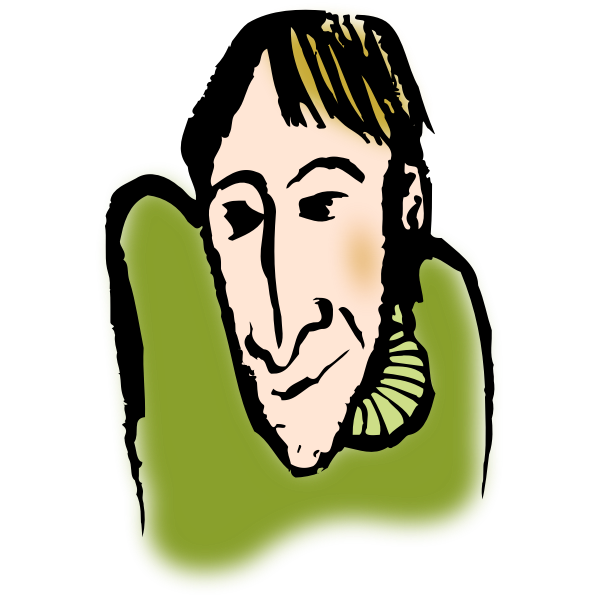 Cartoon portrait of a man