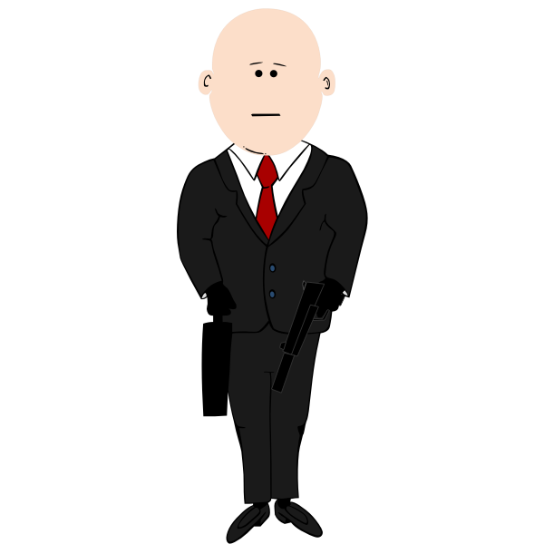 Assassin in business suit