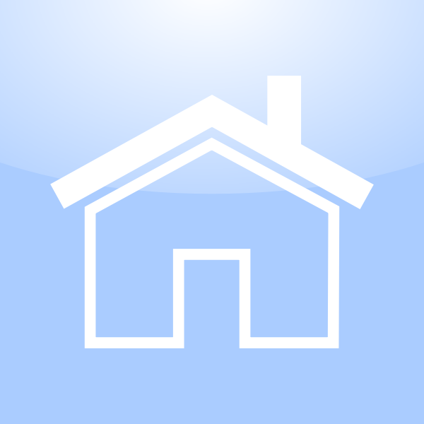 Blue icon for a house vector image