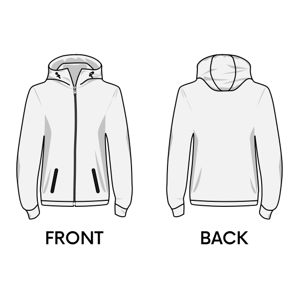 Hoodie sweatshirt template