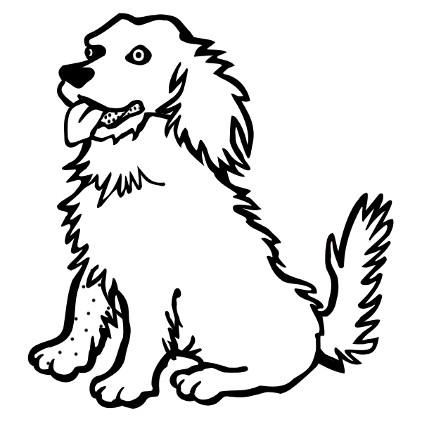 Dog line art vector illustration Free SVG