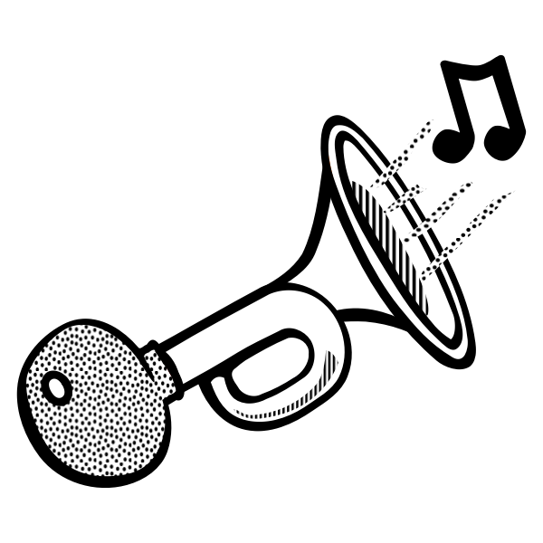Bicycle horn line art vector image
