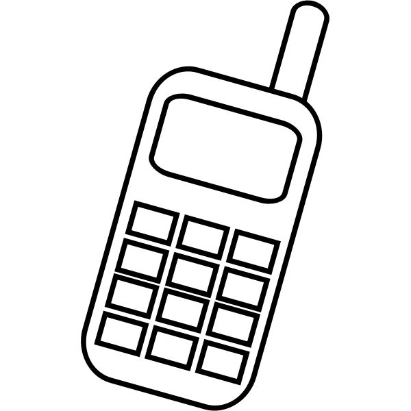 Mobile phone icon vector clip art