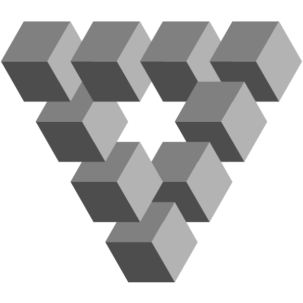 Geometrical triangle icon