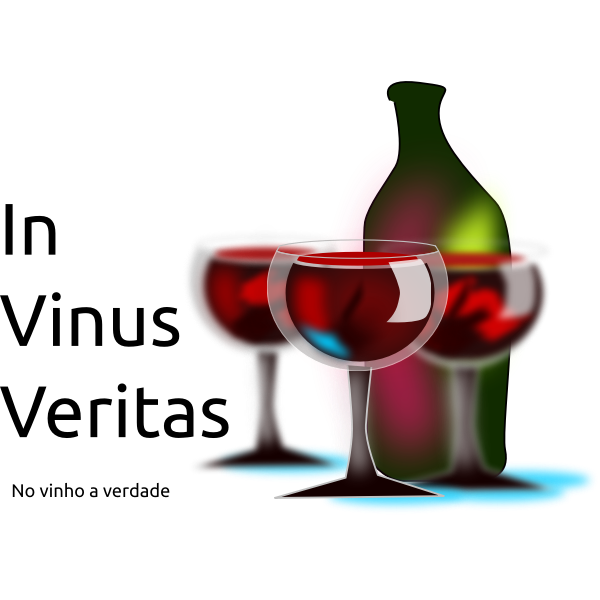 Vector image of friends of wine sign