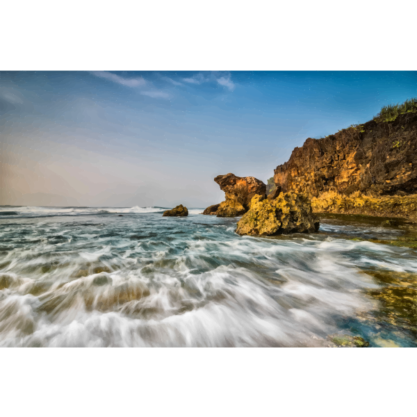 High Poly Dreary Oceanscape Free Svg