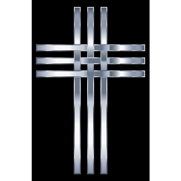 Stylized titanium cross