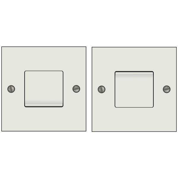 On and off light switches illustration