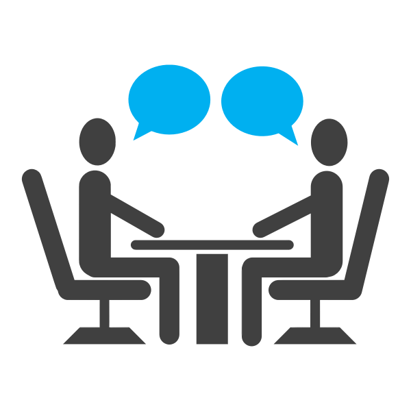 Interview with tux symbol vector image