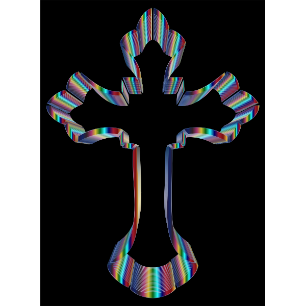 Iridescent Ornate Cross