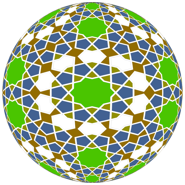 Islamic tiled sphere vector illustration