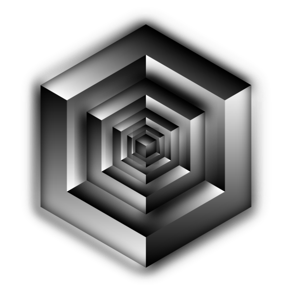 Isometric Cube Illusion Shaded