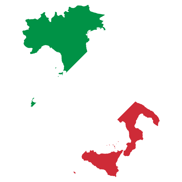 Italy Map Flag
