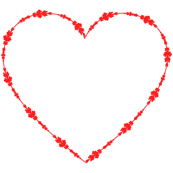 Vector clip art of decorative heart shape