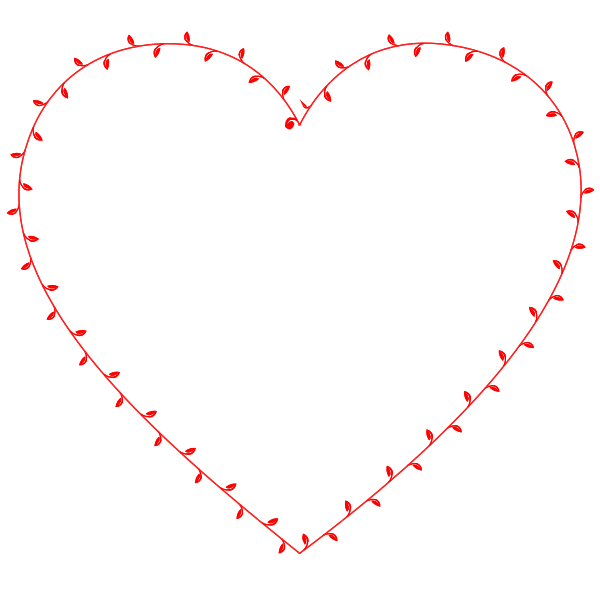 Ivy heart vector illustration