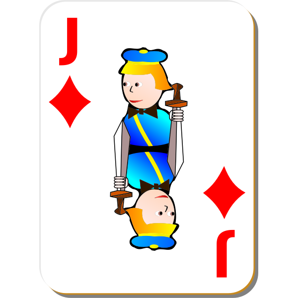 Jack of Diamonds gaming card vector illustration