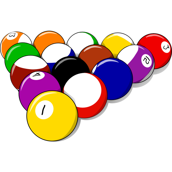 Vector image of billiard ball