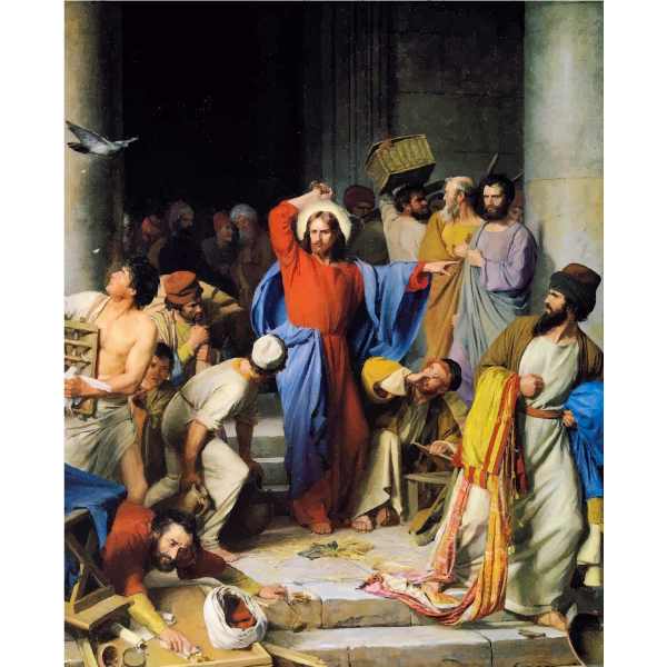 Jesus Casting Out Money Changers By Carl Heinrich Bloch