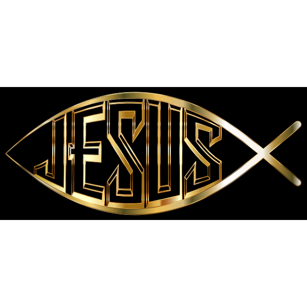 Download Jesus Fish Gold | Free SVG