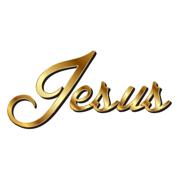 Jesus Gold Typography - Free SVG